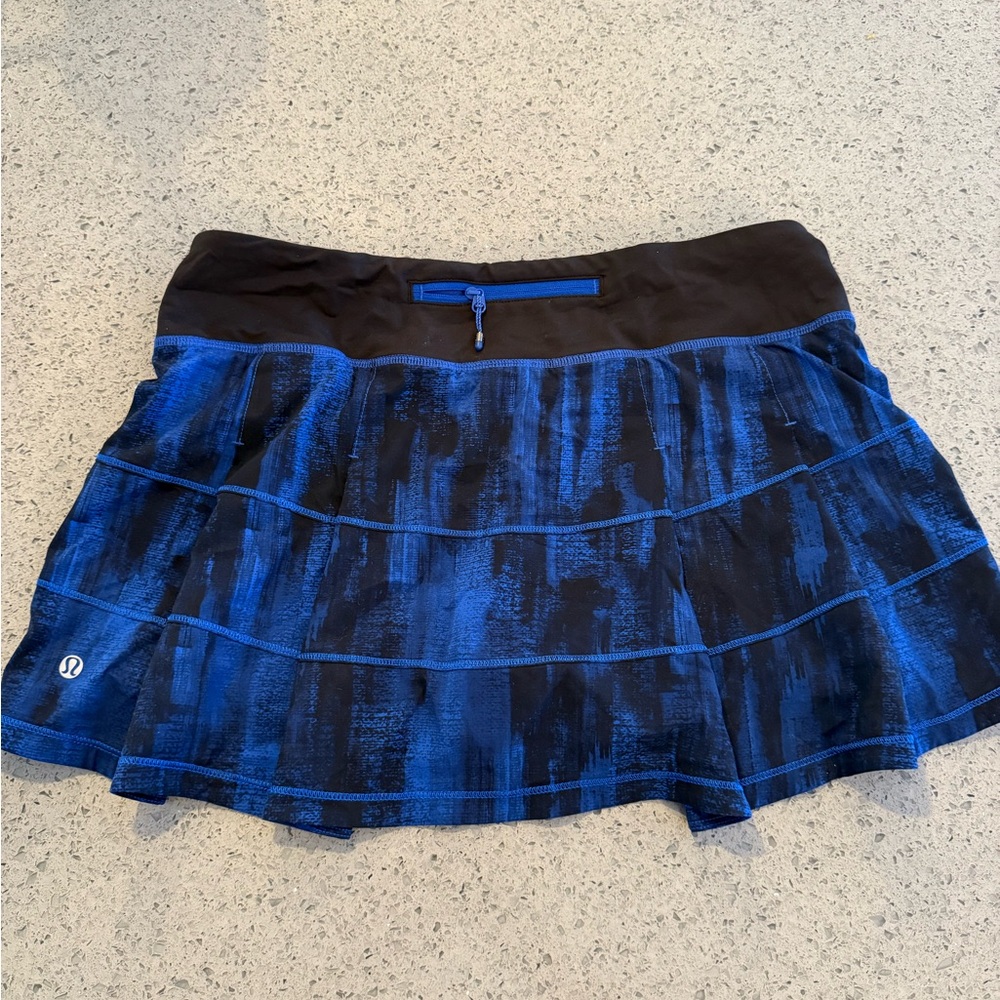 Lululemon Athletica Blue Skater Mini Skirt